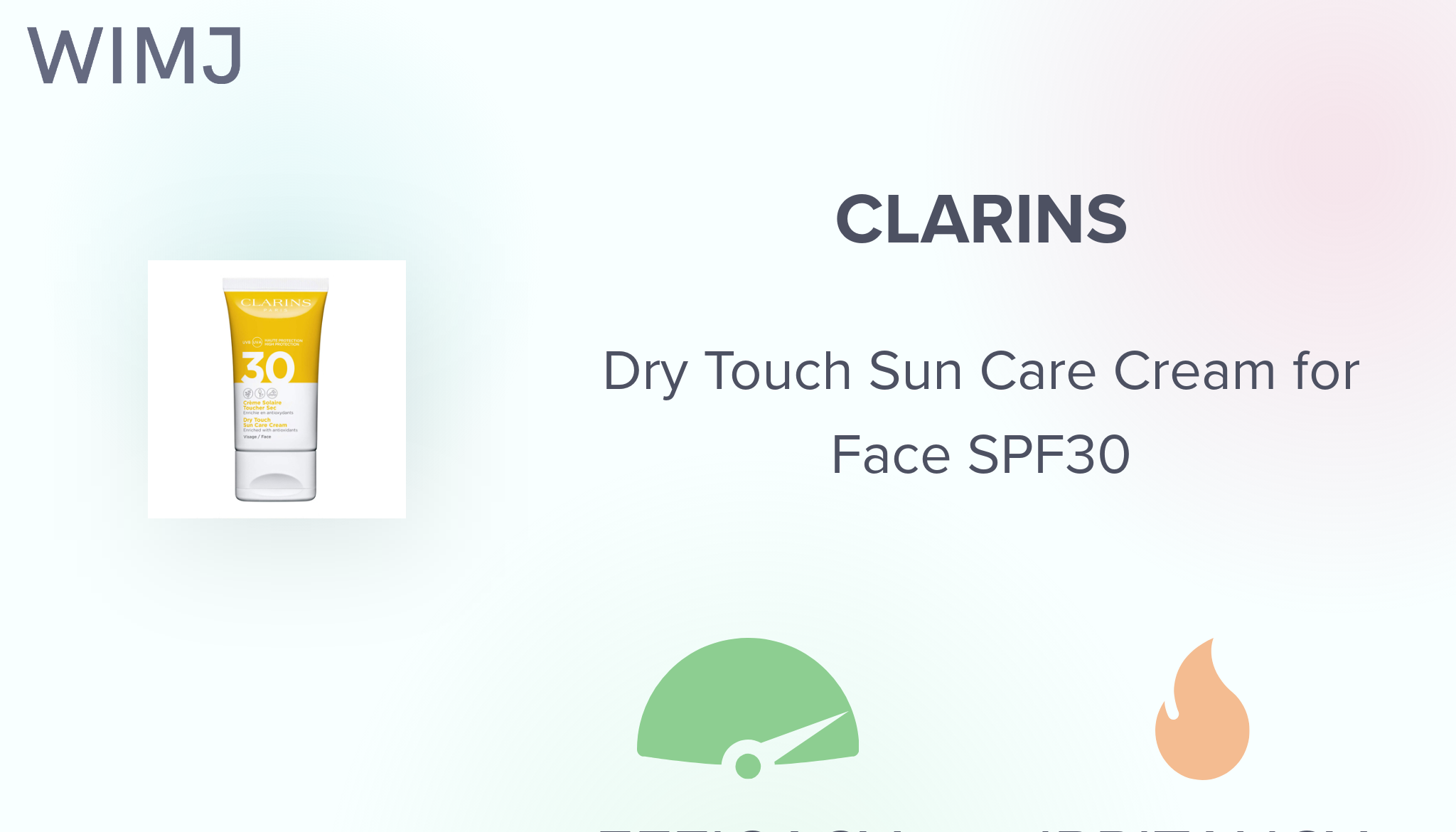 Review: Clarins - Dry Touch Sun Care Cream for Face SPF30 - WIMJ